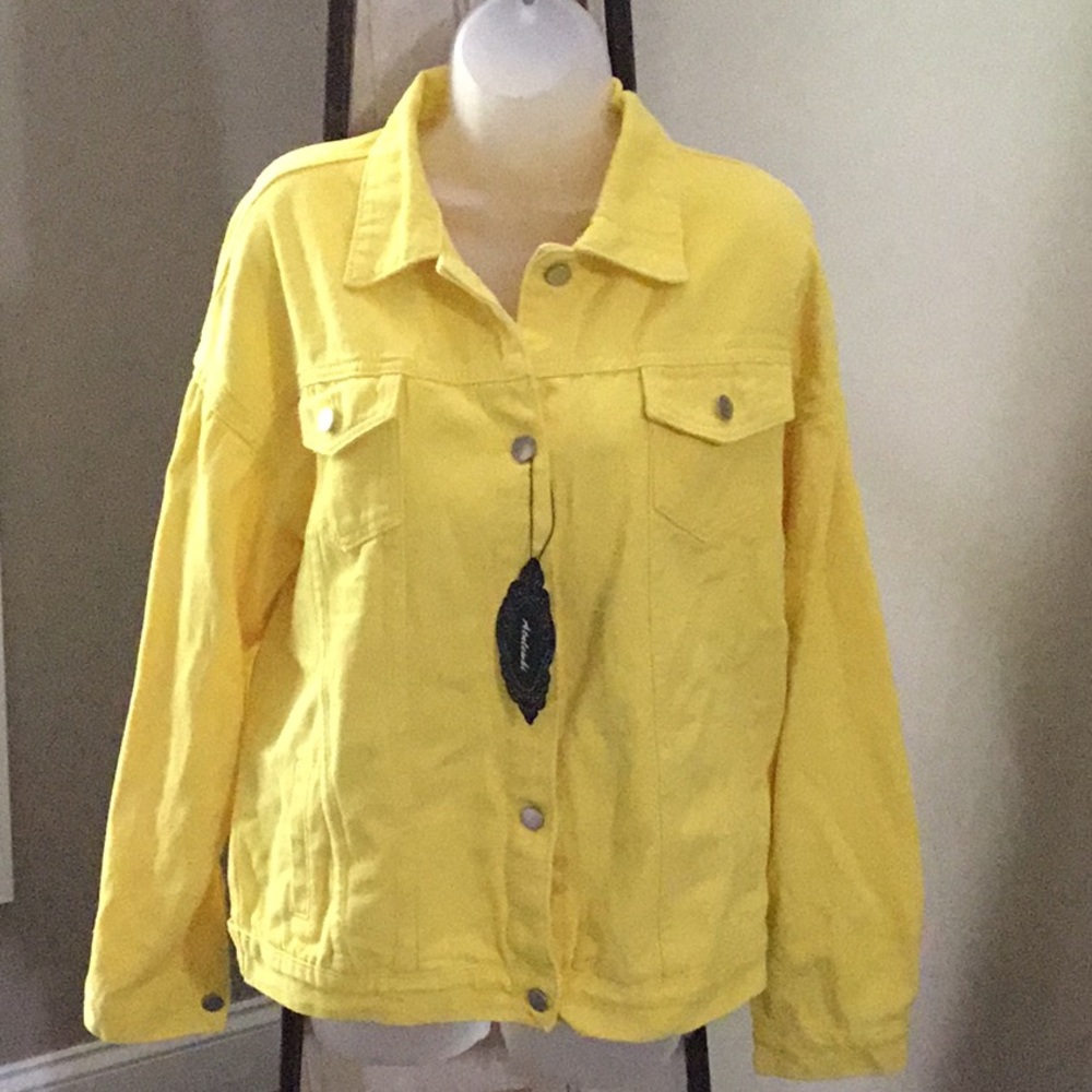 Yellow Women's Denim Jacket NEW